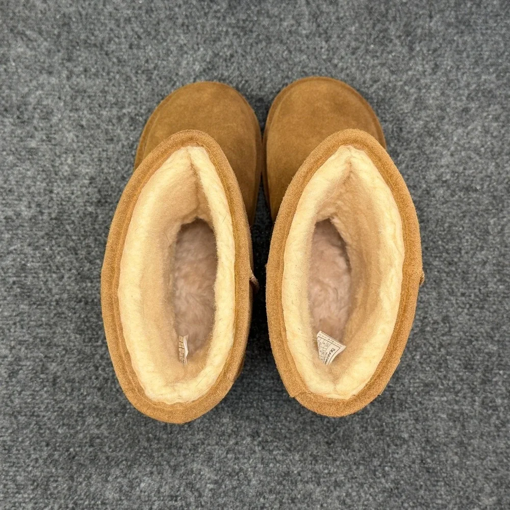 BearPaw Helen Tall Winter‎ Boots Women's 8W Hickory Suede Shearling Pull On Snow
